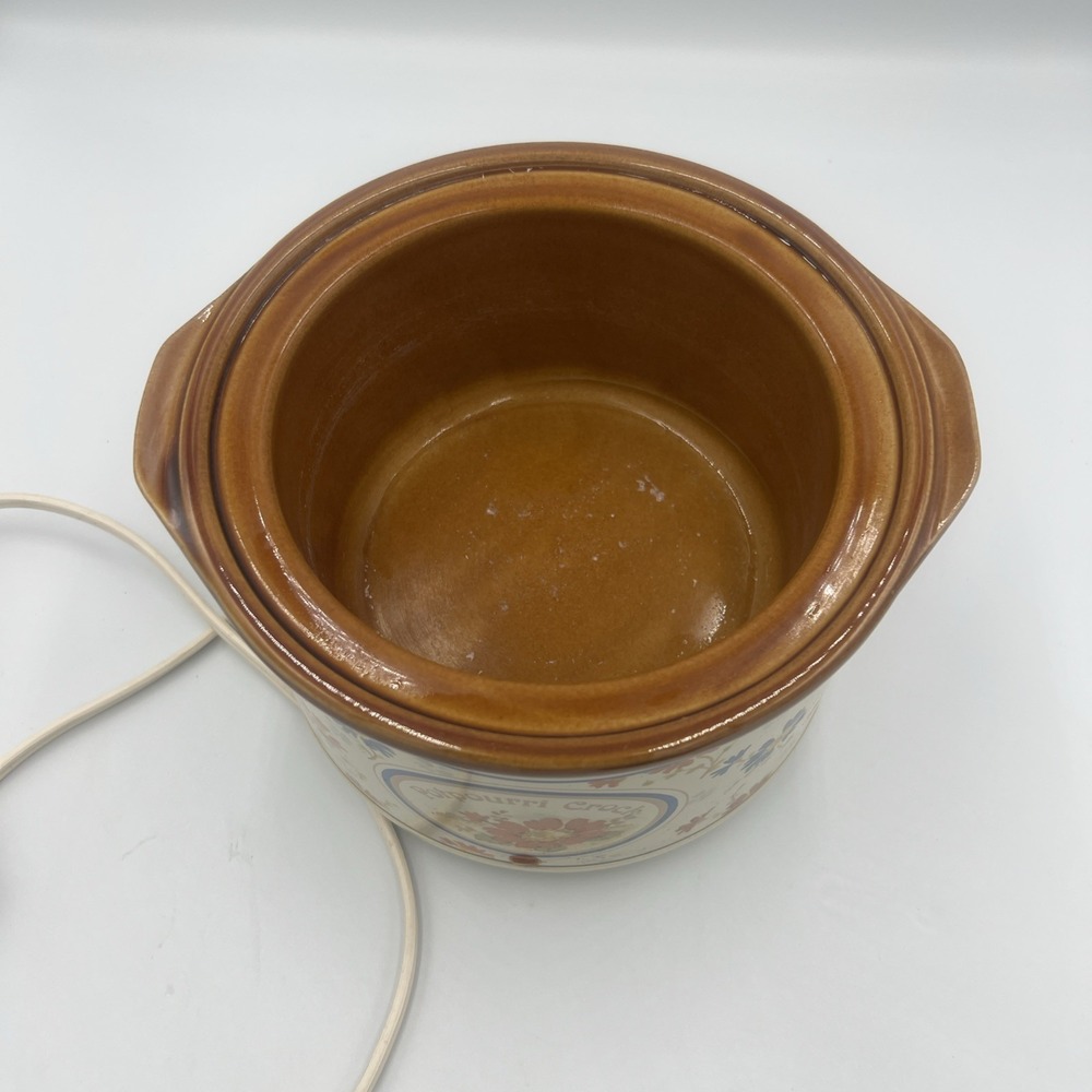 Vintage Rival Potpourri Crock Pot Model 3207 Floral Design Scent Warmer TESTED - Picture 3 of 5